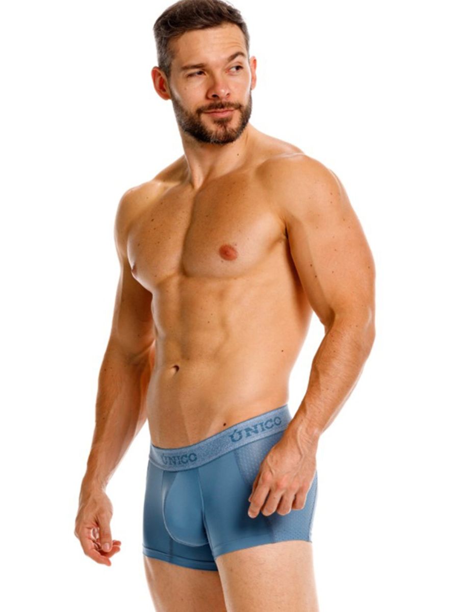 Unico 26040100127 Classic Trunks - Premium Athletic Comfort Blue Plus Sizes
