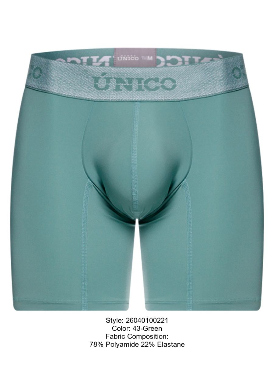 Unico 26040100221 Ceramic Boxer Briefs Color Green Plus Sizes