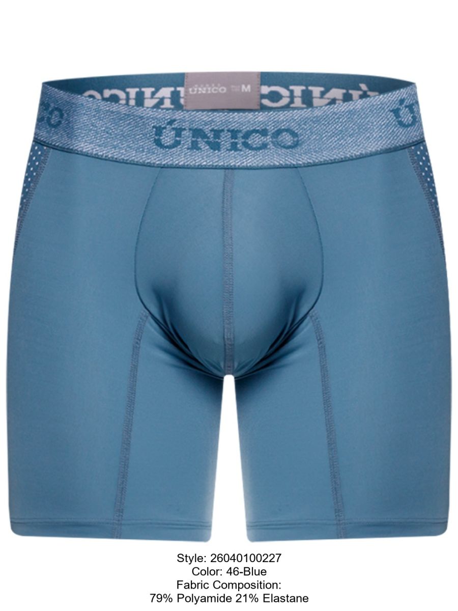 Unico 26040100227 Classic Boxer Briefs - Premium Comfort and Fit Blue Plus Sizes
