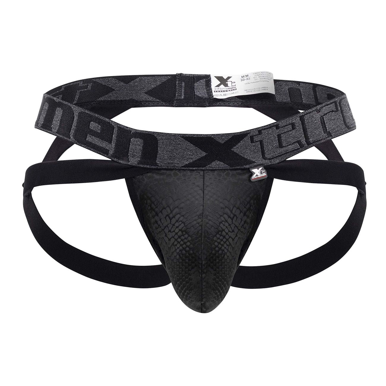 Xtremen 91128 Snake print Jockstrap Black