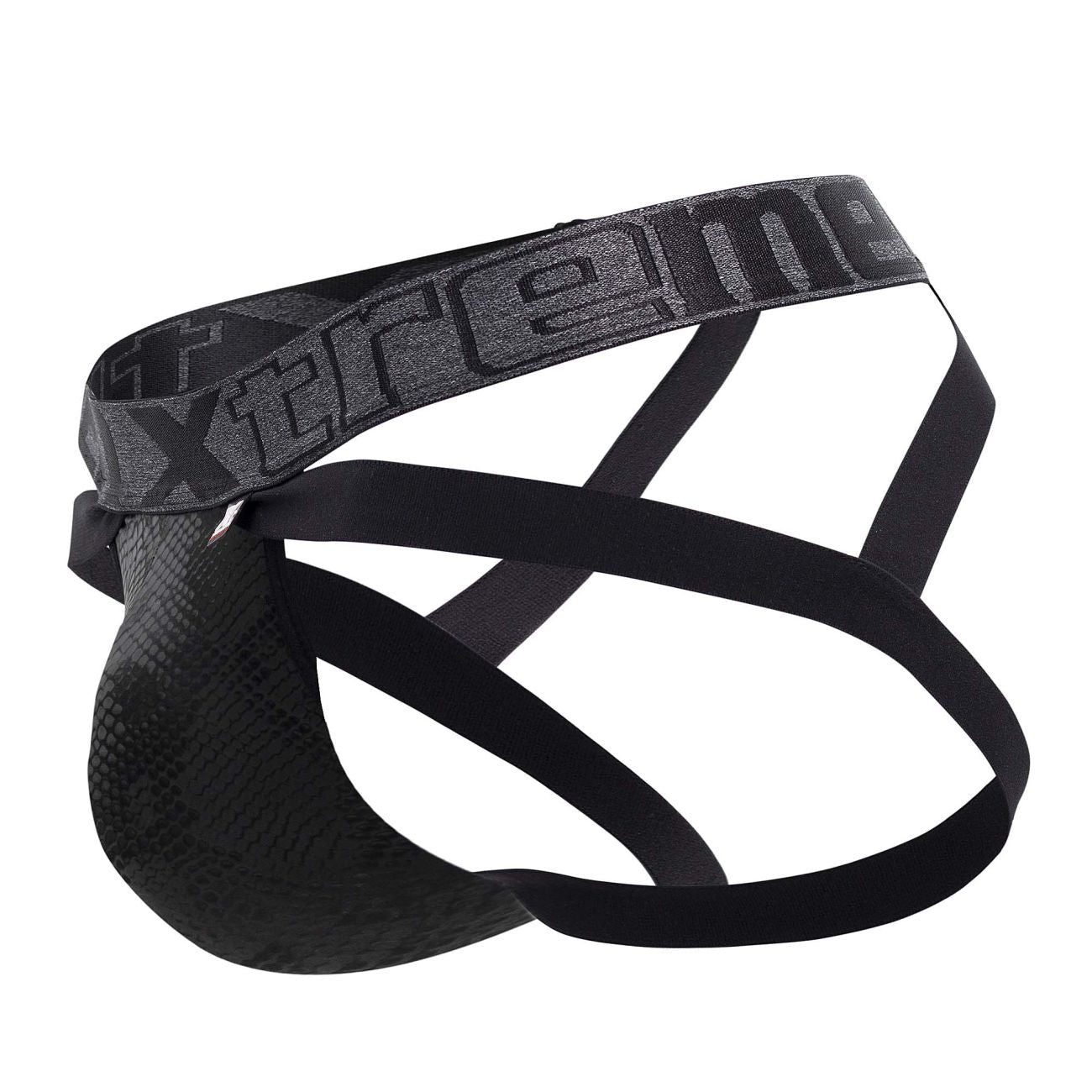 Xtremen 91128 Snake print Jockstrap Black