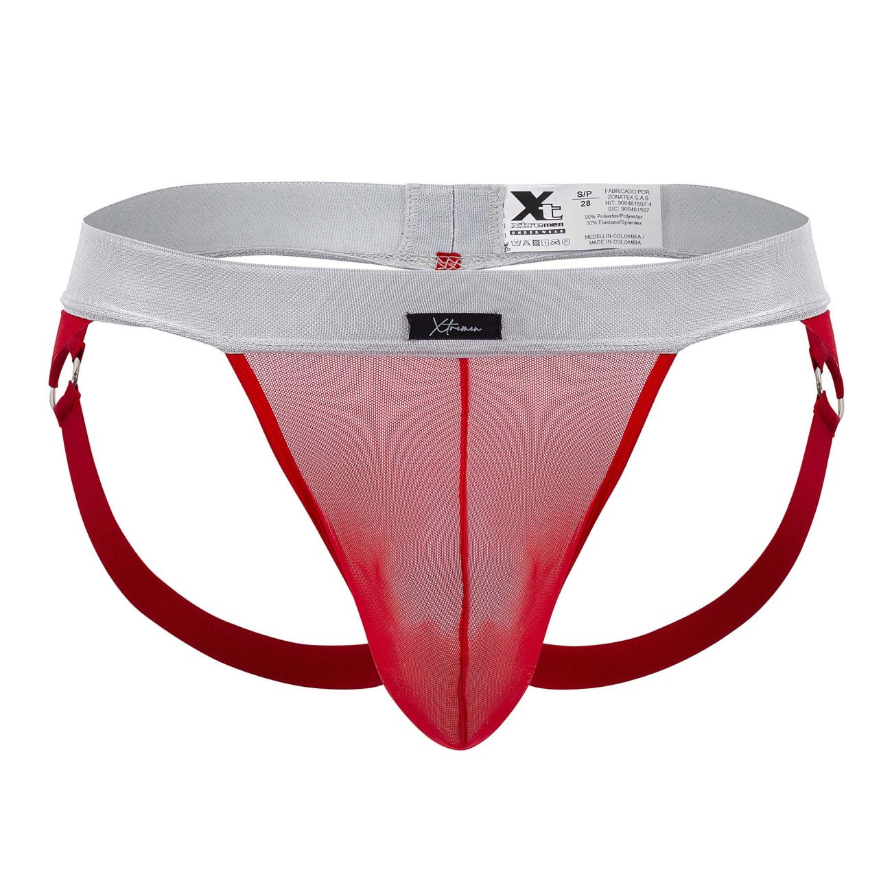 Xtremen 91134 Stylish Mesh Jockstrap Red