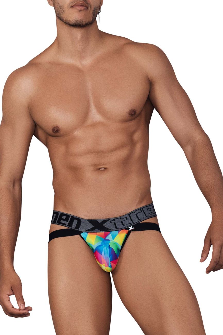 Xtremen 91148 Printed Microfiber Jockstrap Rainbow Prism