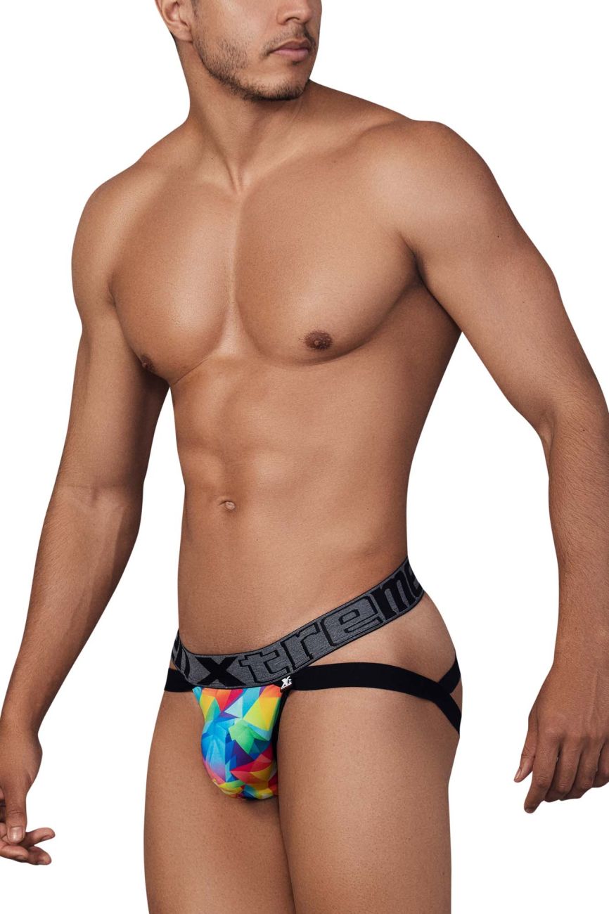 Xtremen 91148 Printed Microfiber Jockstrap Rainbow Prism