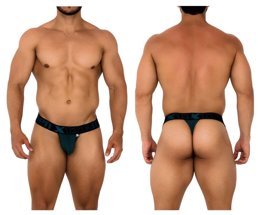 Xtremen 91184 Mesh Thongs Green