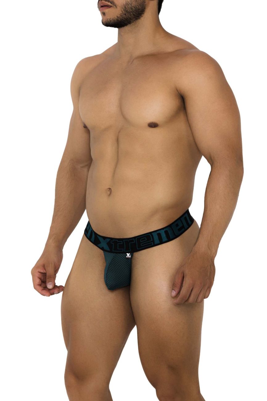 Xtremen 91184 Mesh Thongs Green