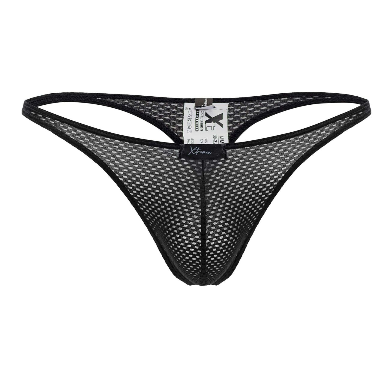 Xtremen 91185 Mesh Thongs Black