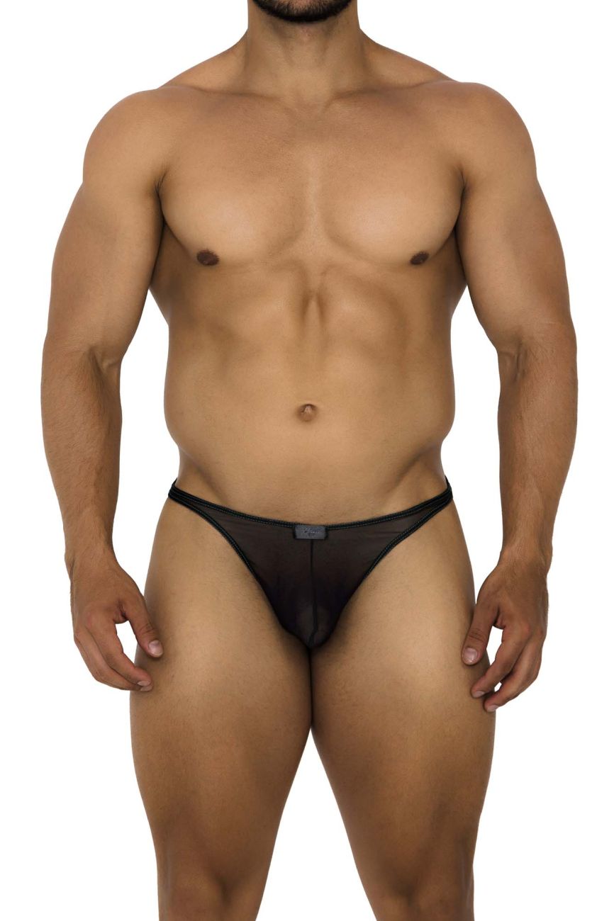 Xtremen 91189 Tulle Mesh Thongs Black