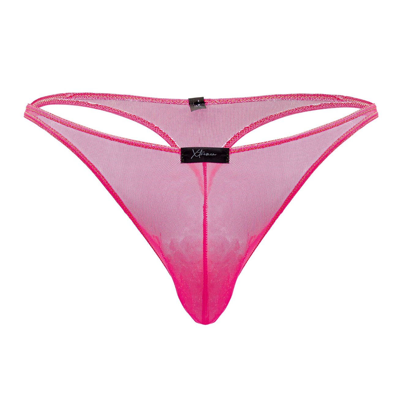 Xtremen 91189 Tulle Mesh Thongs Pink