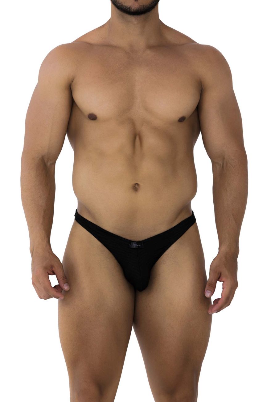 Xtremen 91198 Jacquard Thongs Dark Black