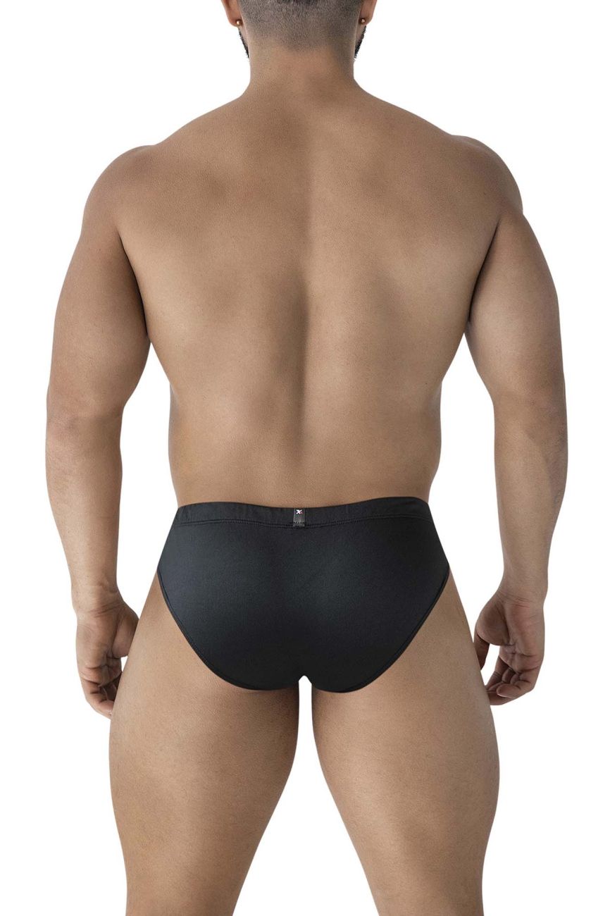 Xtremen 91207B Microfiber Mens Silky Briefs Black