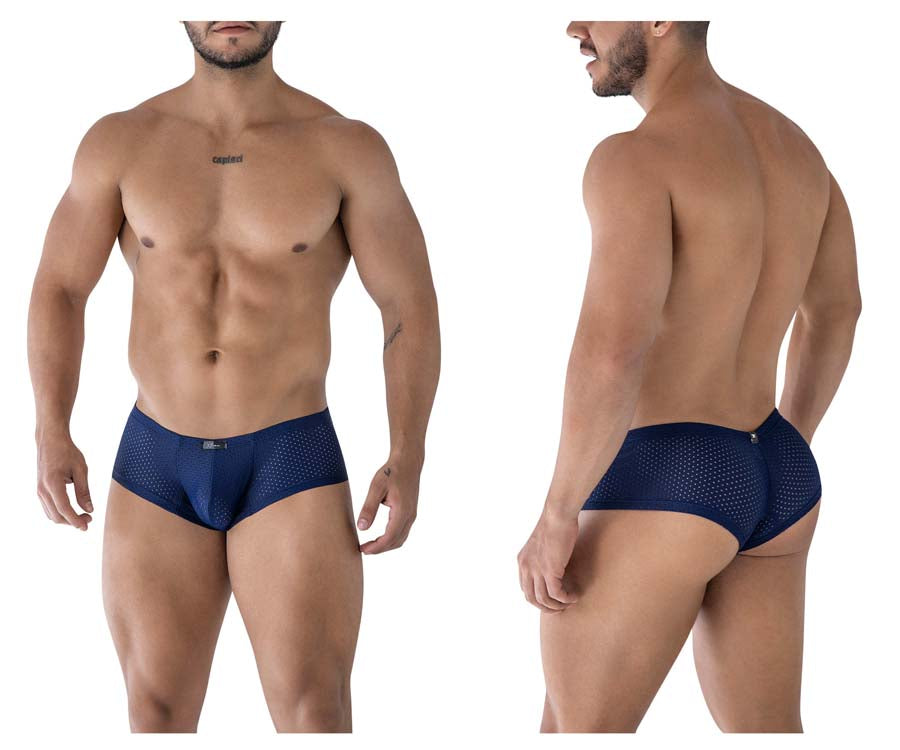 Xtremen 91216B Mens Silky Microfiber Underwear Trunks Dark Blue