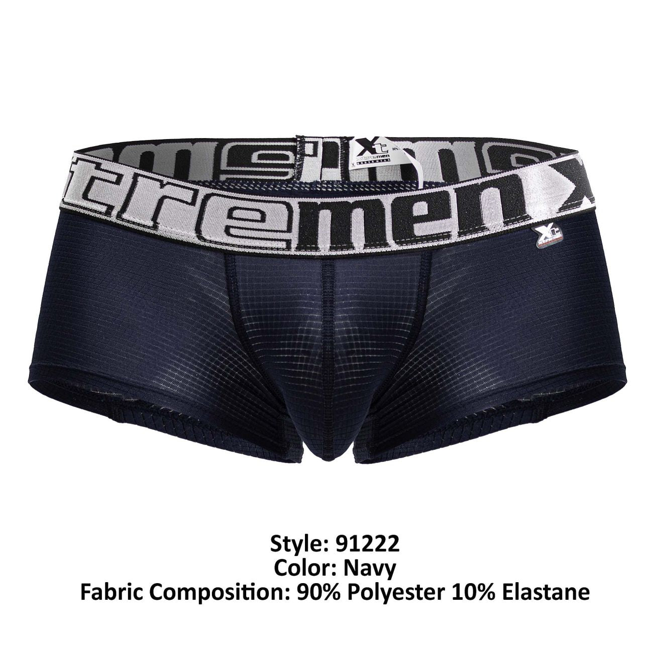 Xtremen 91222 Microfiber Mens Underwear Trunks Navy