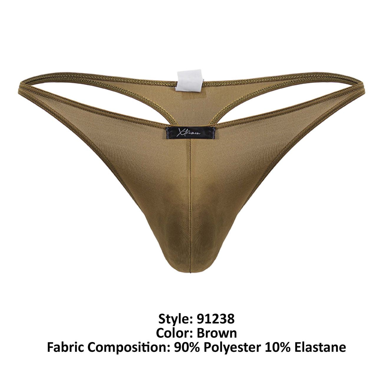 Xtremen 91238 Mens Ultra Comfortable Microfiber Thongs Brown