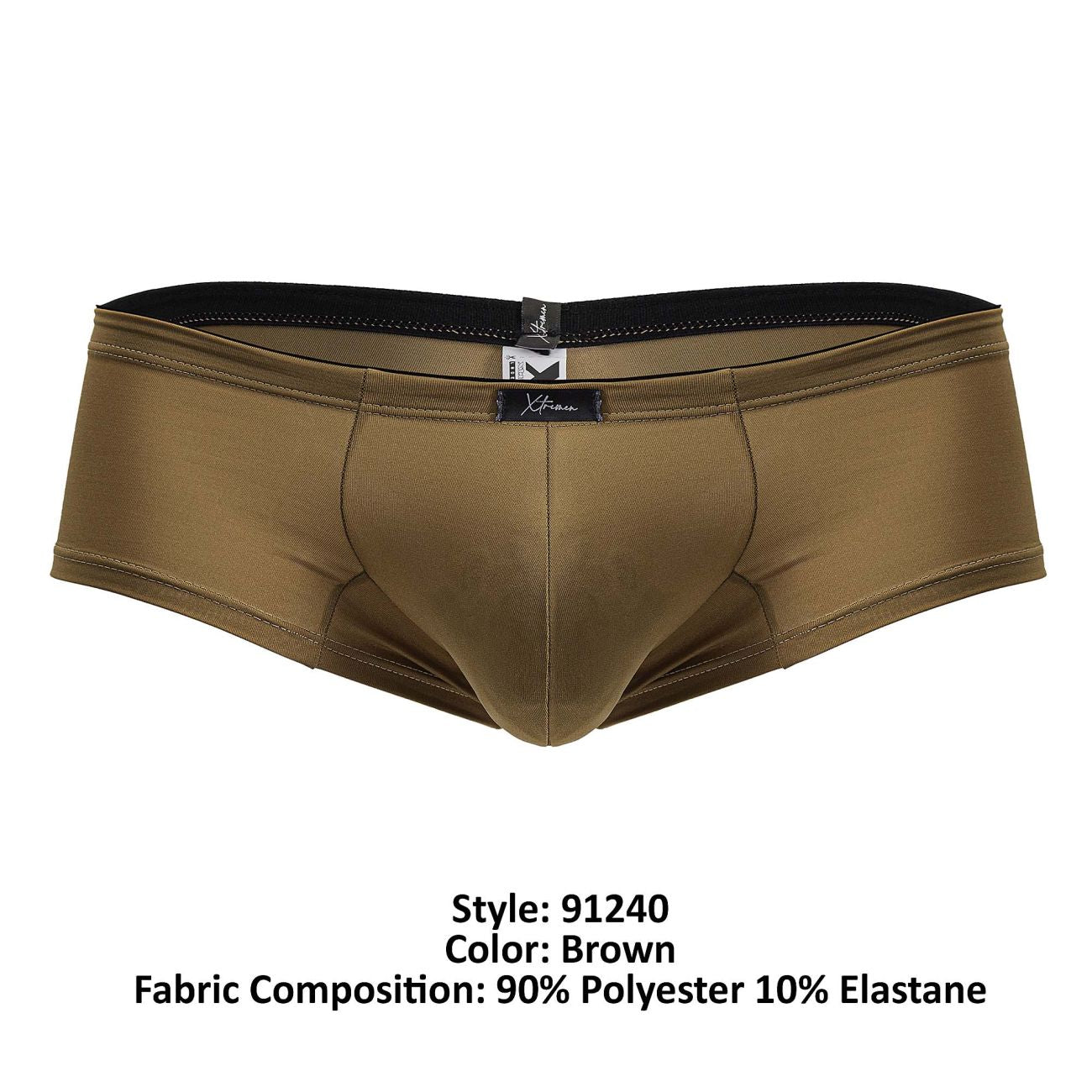 Xtremen 91240 Mens Soft & Sexy Microfiber Trunks Brown