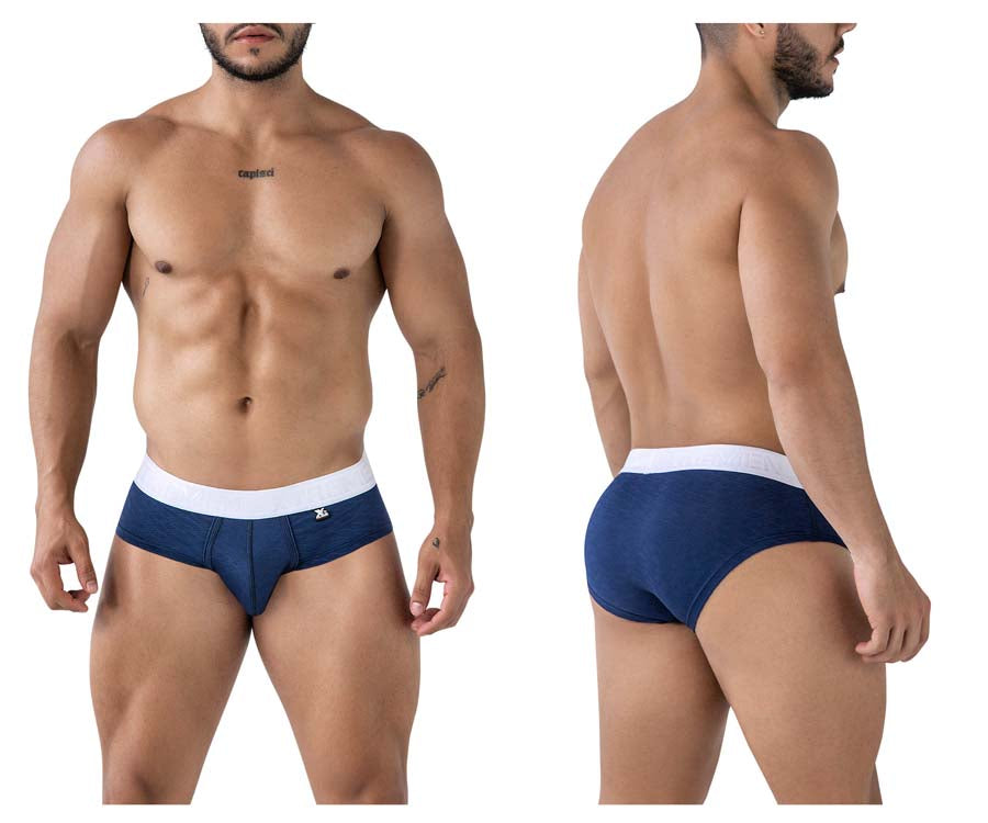 Xtremen 91242 Mens Soft & Comfortable Microfiber Briefs Dark Blue