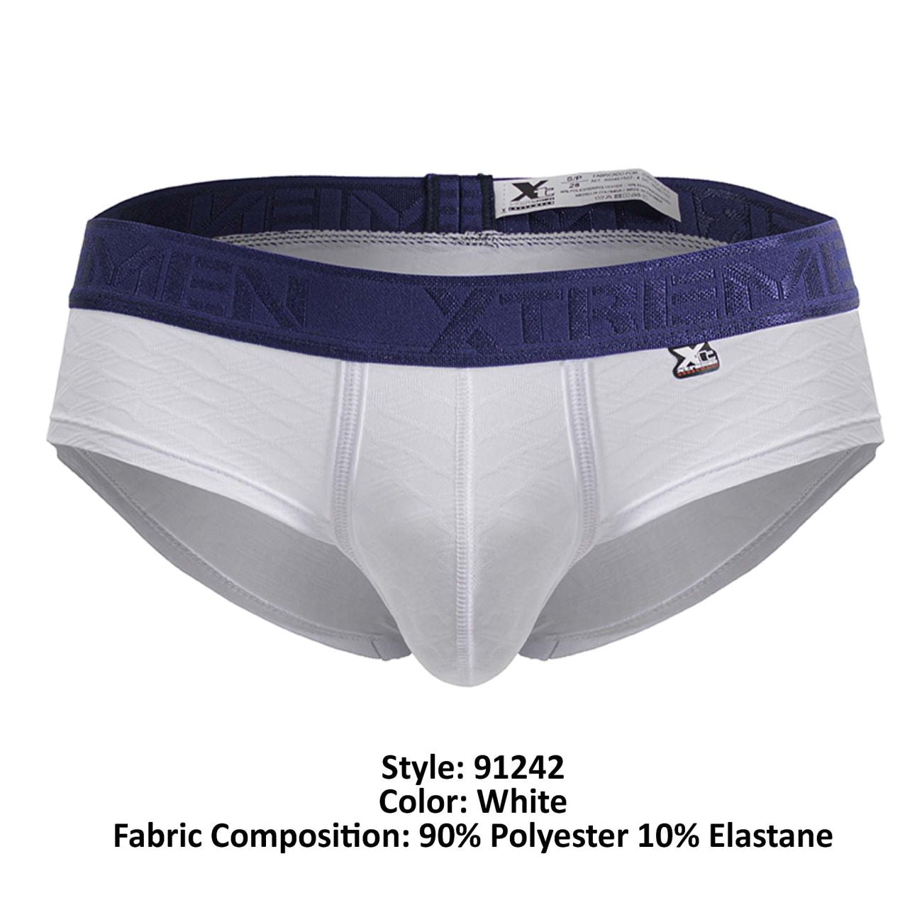Xtremen 91242 Mens Soft & Comfortable Microfiber Briefs White