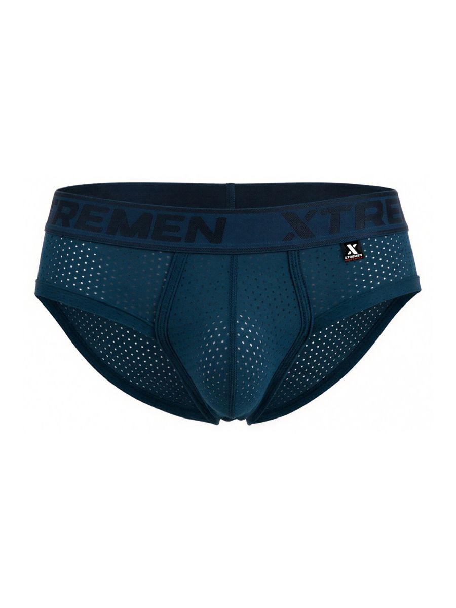 Xtremen 91250 XTREMEN Mens Athletic Performance Mesh Briefs Petrol