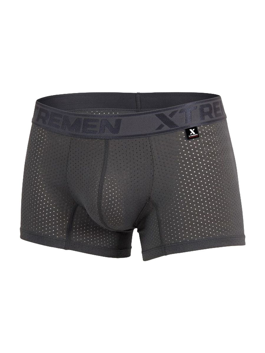 Xtremen 91251 Xtremen Mens Micro-Perforated High Performance Boxer Briefs Gray