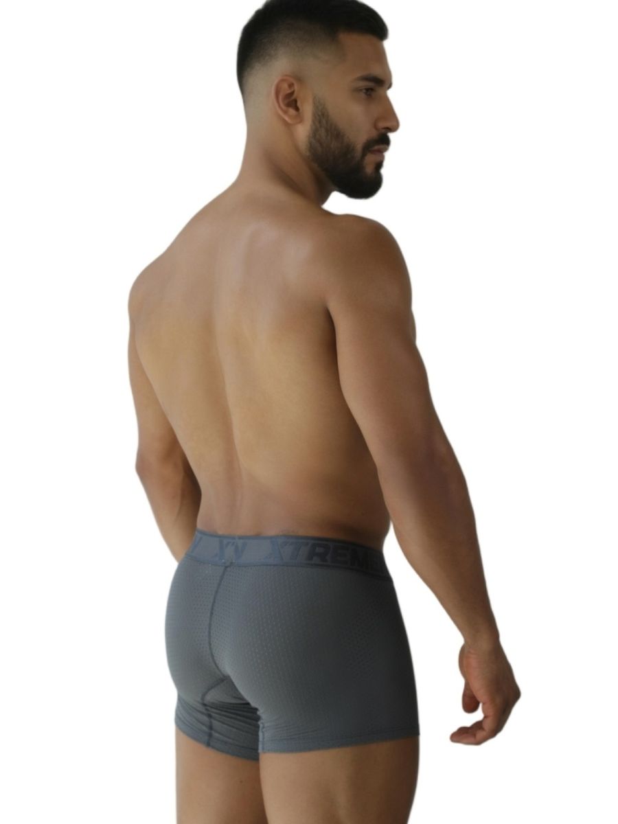 Xtremen 91251 Xtremen Mens Micro-Perforated High Performance Boxer Briefs Gray