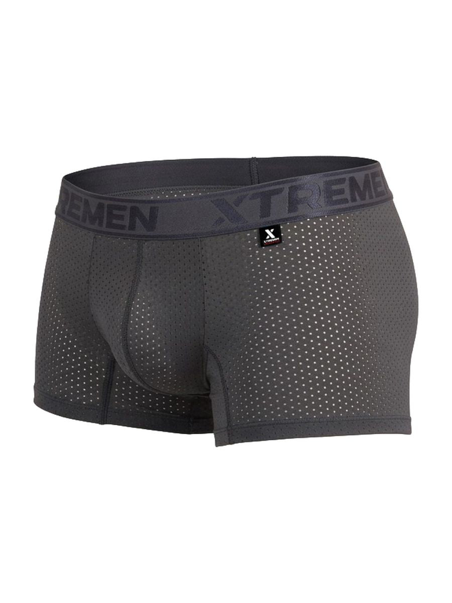 Xtremen 91251 Xtremen Mens Micro-Perforated High Performance Boxer Briefs Gray
