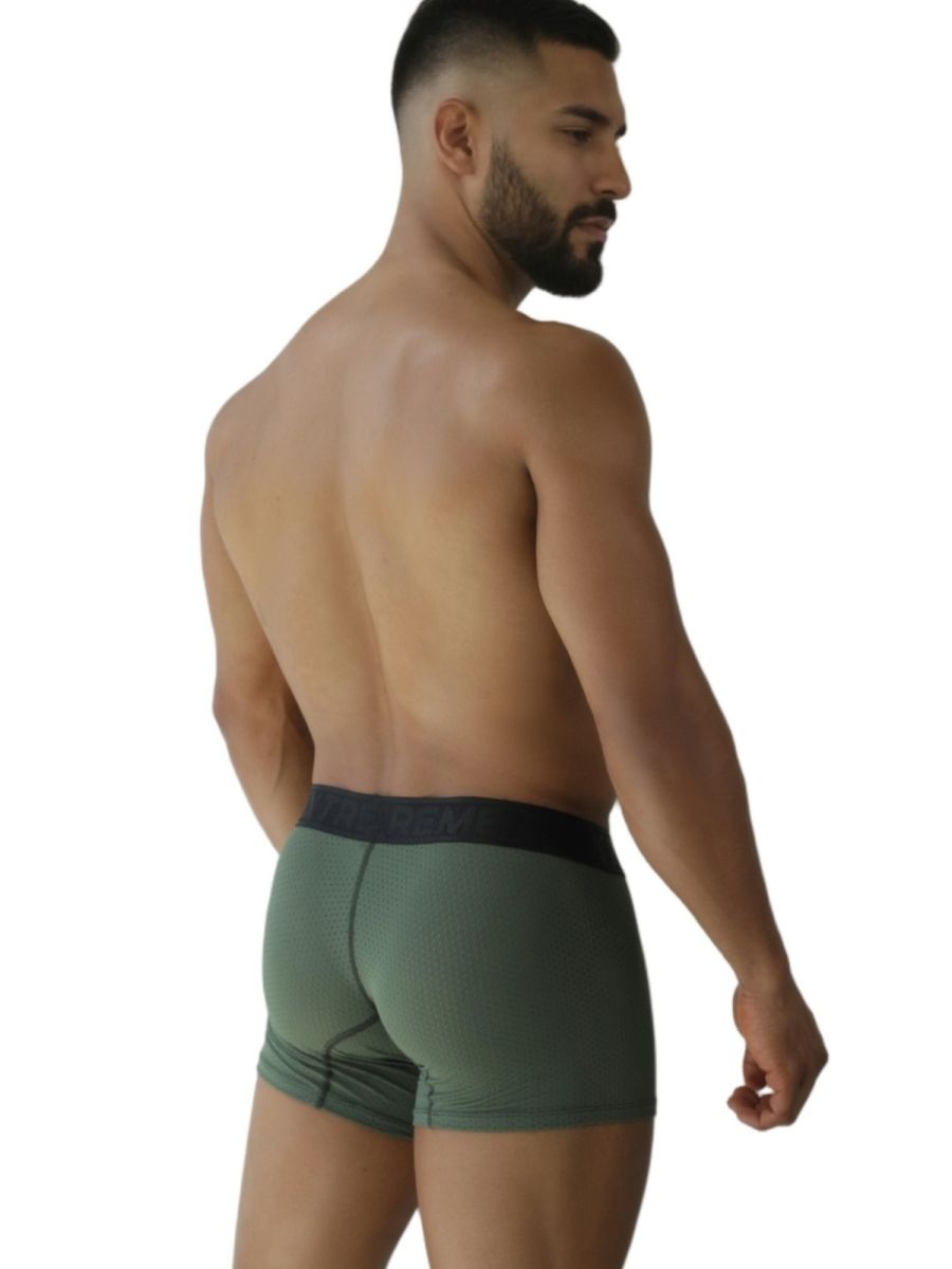 Xtremen 91251 Xtremen Mens Micro-Perforated High Performance Boxer Briefs Military Green