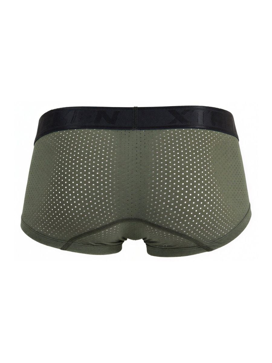 Xtremen 91252 XTREMEN Mens Signature Breathable Modern Trunks Military Green