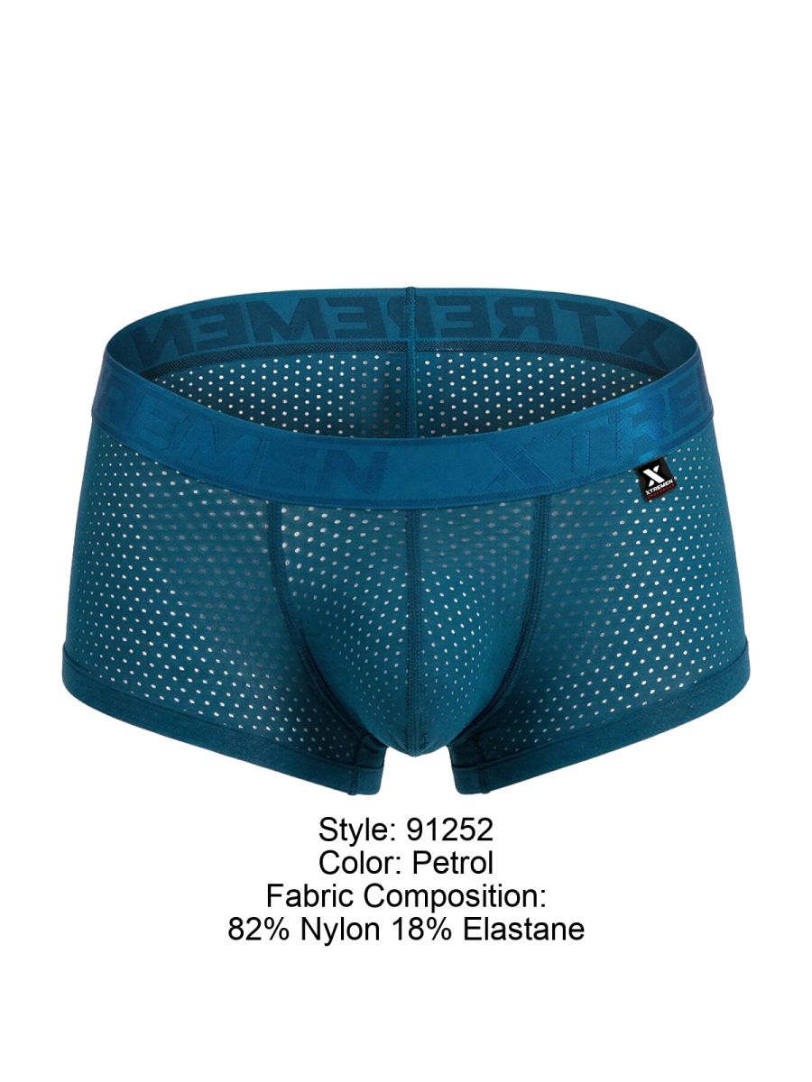 Xtremen 91252 XTREMEN Mens Signature Breathable Modern Trunks Petrol