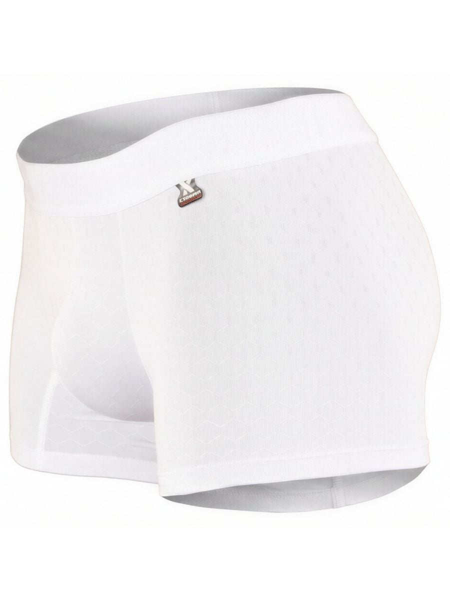 Xtremen 91256 Mens Soft & Comfortable Microfiber Boxer Briefs White
