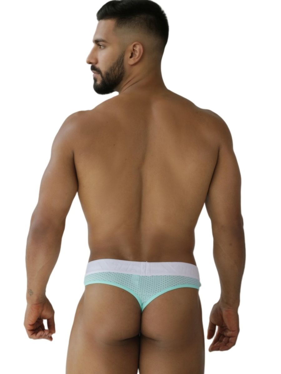 Xtremen 91268 Elite Mens Athletic Micro-Perforated Performance Thongs Seawater