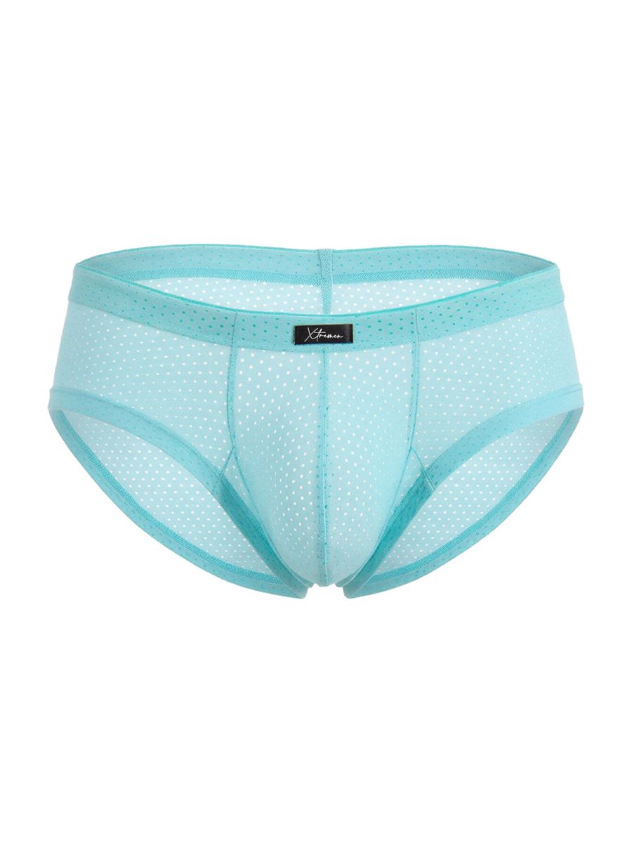 Xtremen 91269 Mens Sleek V-Cut Performance Mesh Briefs Seawater