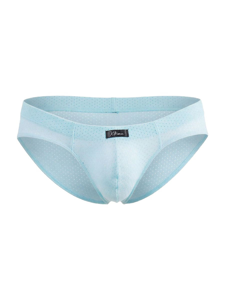 Xtremen 91270 Mens Sleek Low-Rise Perforated Briefs Seawater