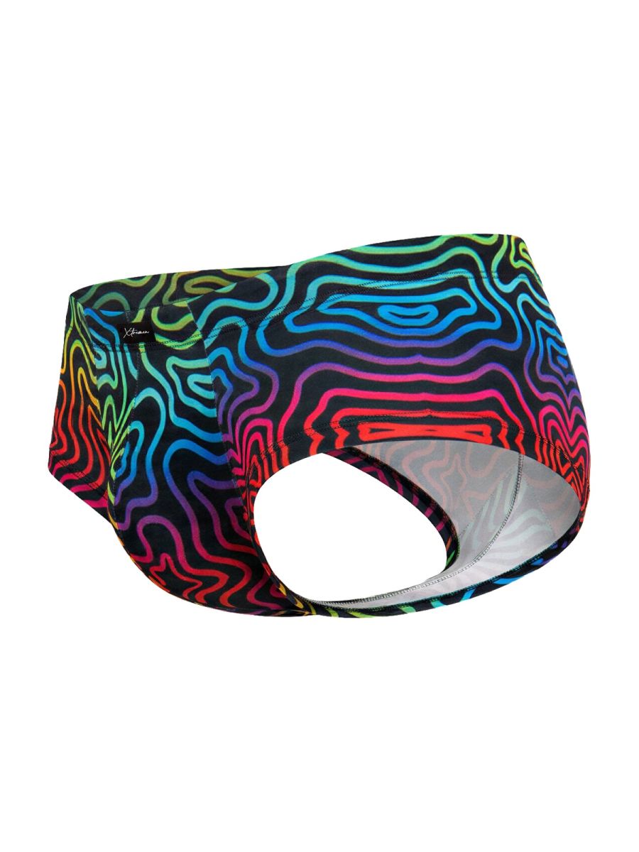 Xtremen 91283 Ultimate Low-Rise Rainbow Printed Briefs Labyrinth