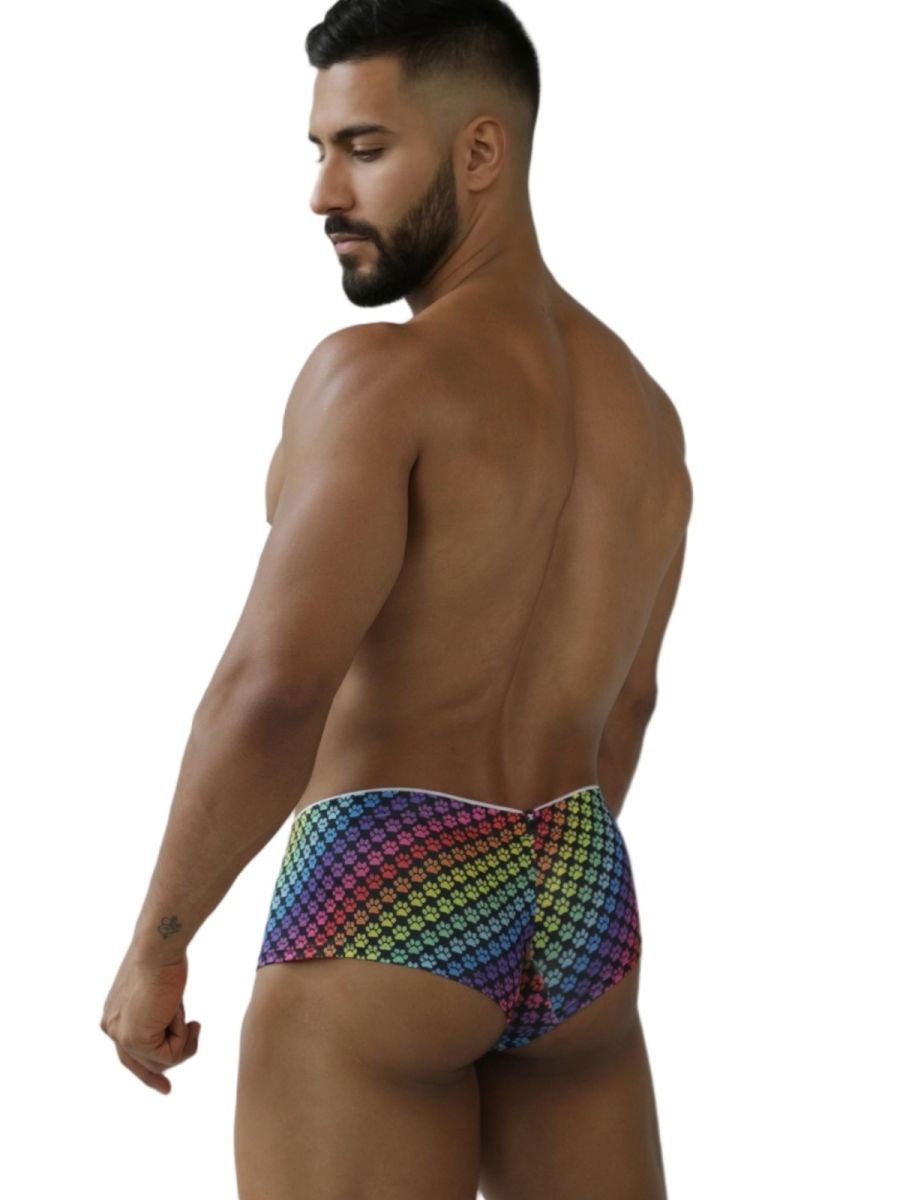 Xtremen 91283 Ultimate Low-Rise Rainbow Printed Briefs Paw Print