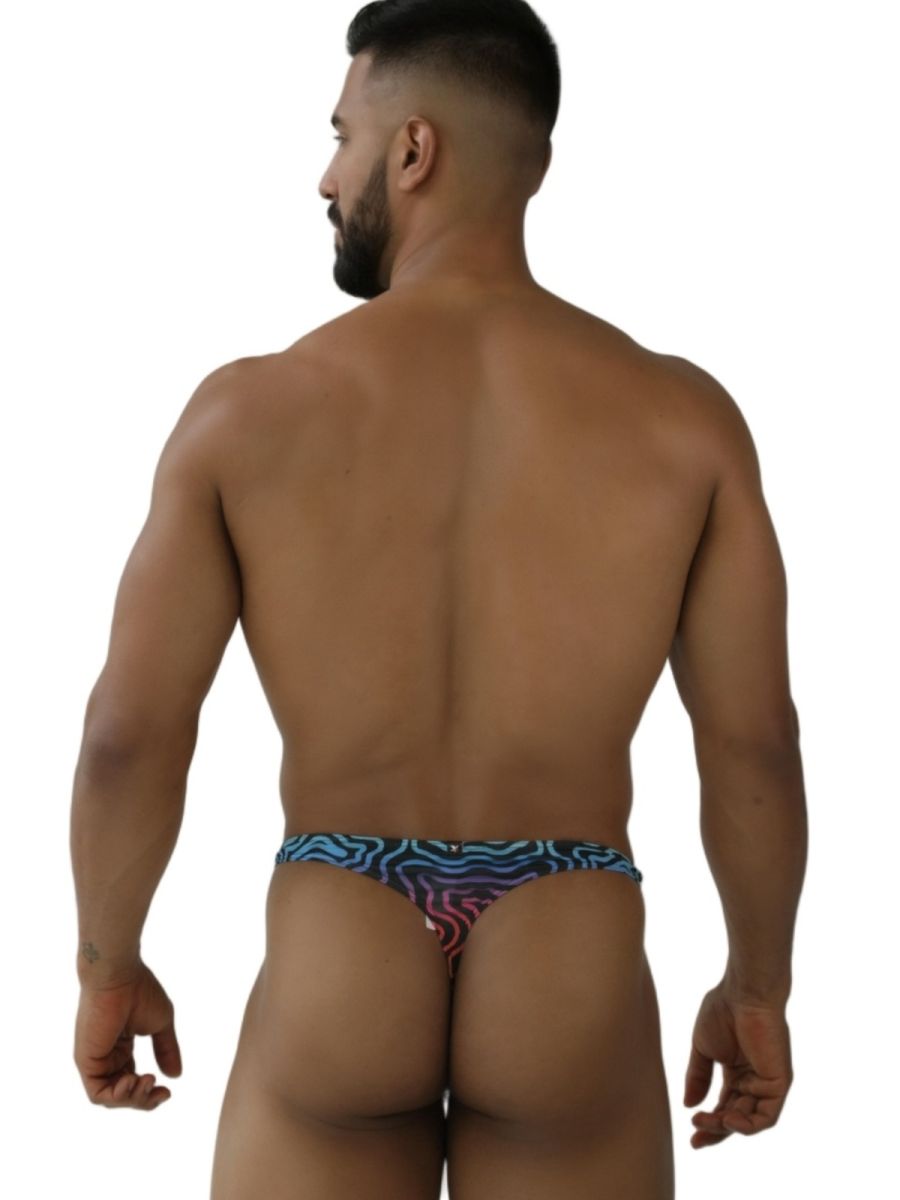 Xtremen 91284 Ultimate Rainbow Expression Men's Thong Labyrinth