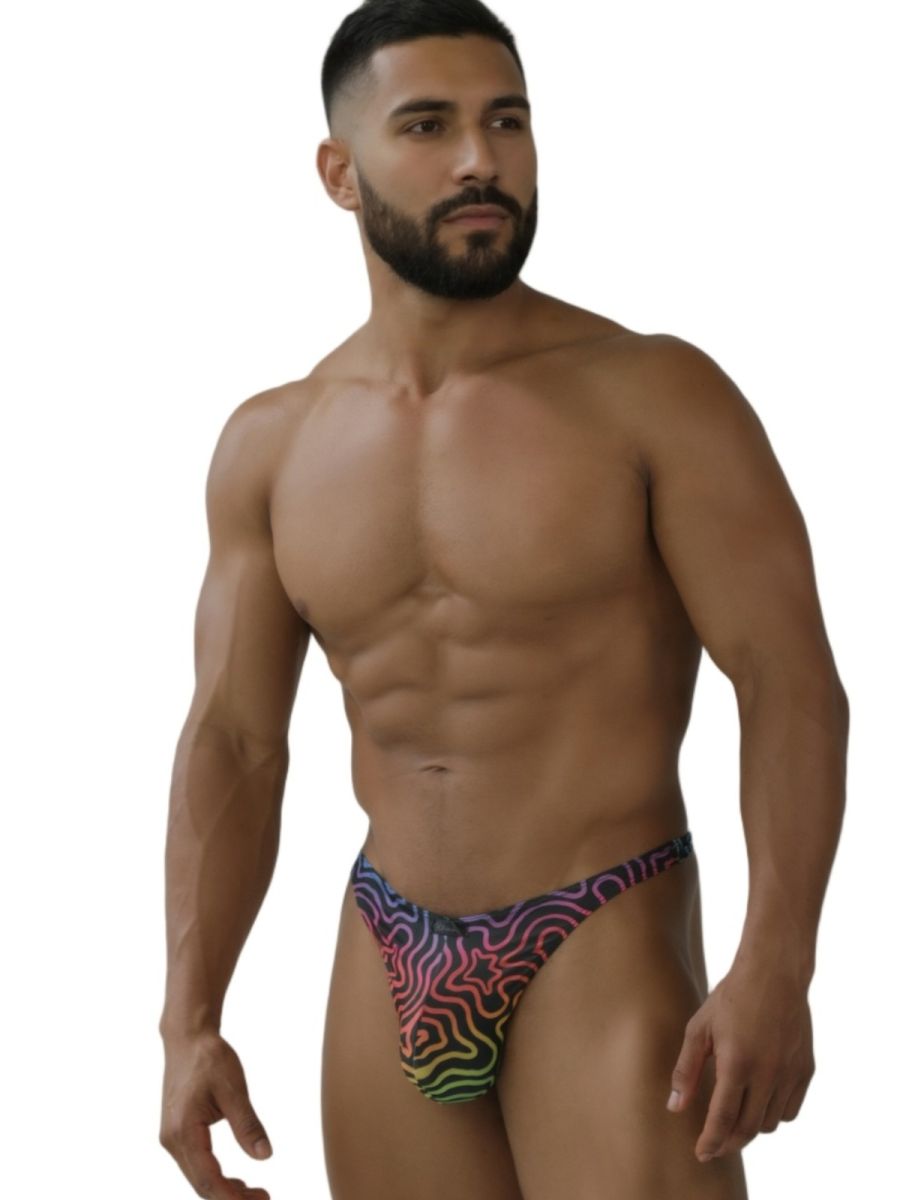Xtremen 91284 Ultimate Rainbow Expression Men's Thong Labyrinth