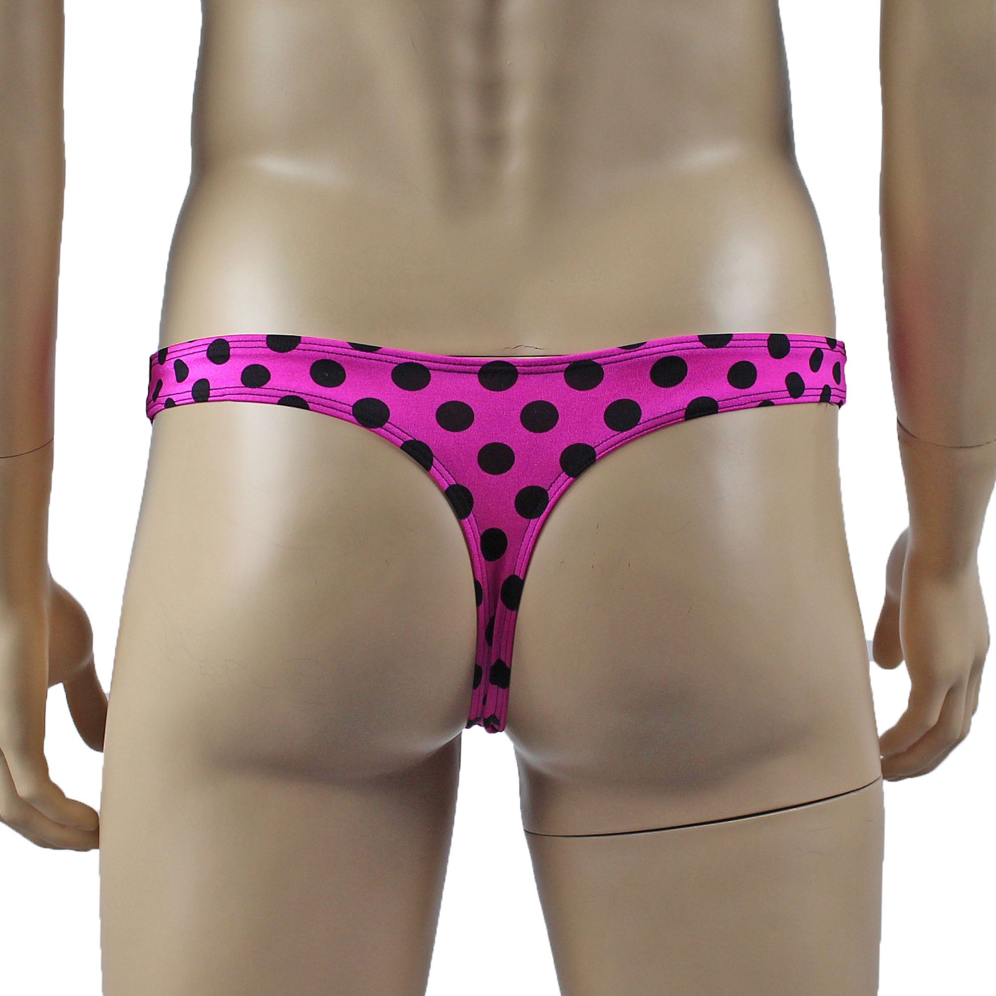 Mens Retro Polka Dot Sexy Back G string Thong