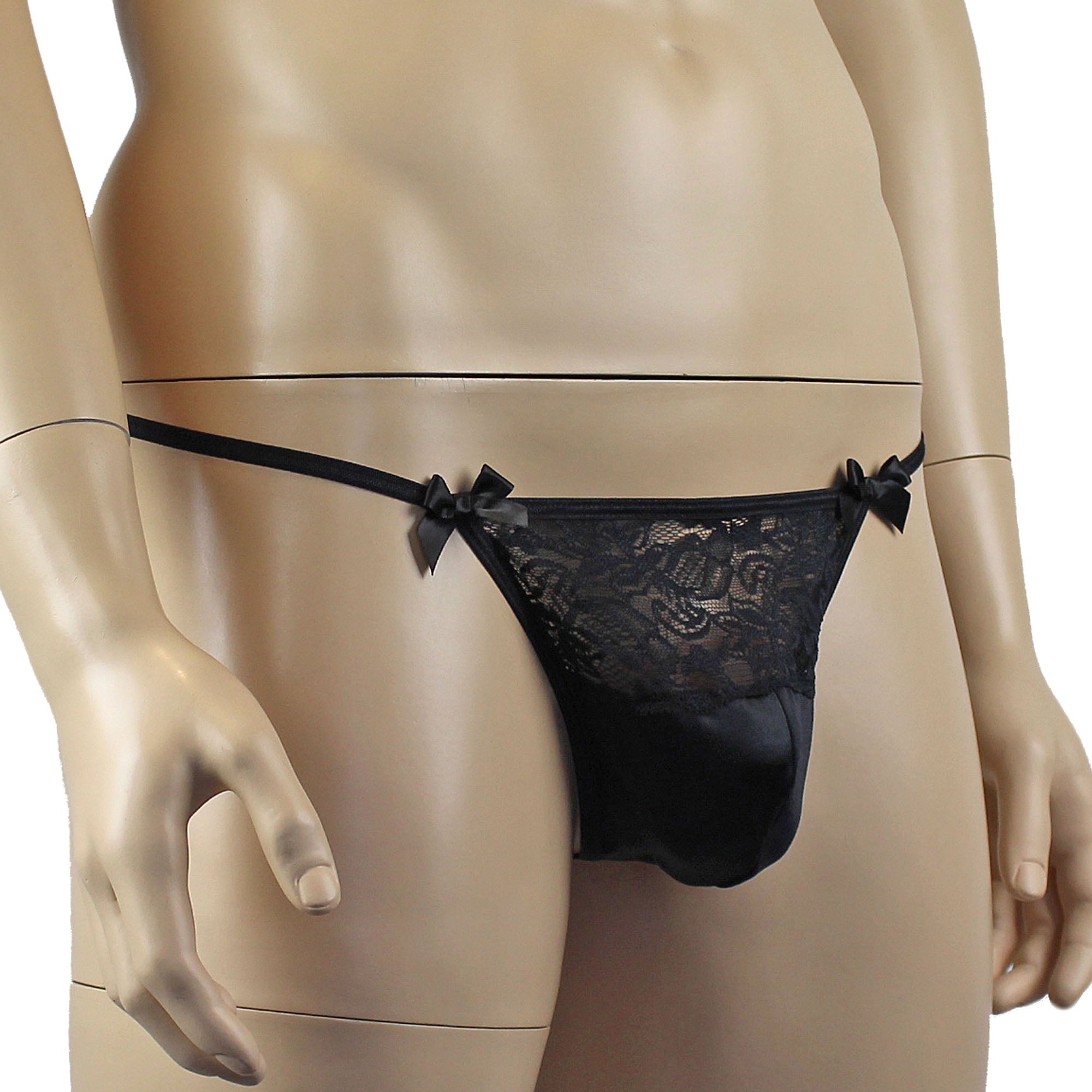 Male Romance Pouch G string with Sexy Wide Back Black or White