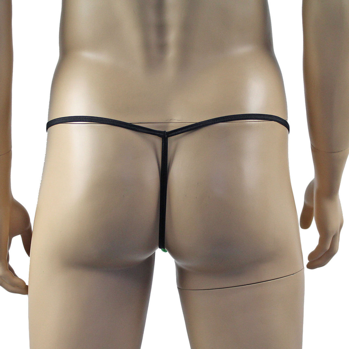 Mens Risque Stretch Spandex Pouch G string with Bow Neon Pink