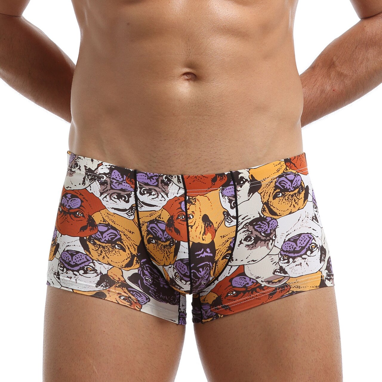 SALE - Mens Polymide Comfortable & Light Boxer Briefs Bull Dogs