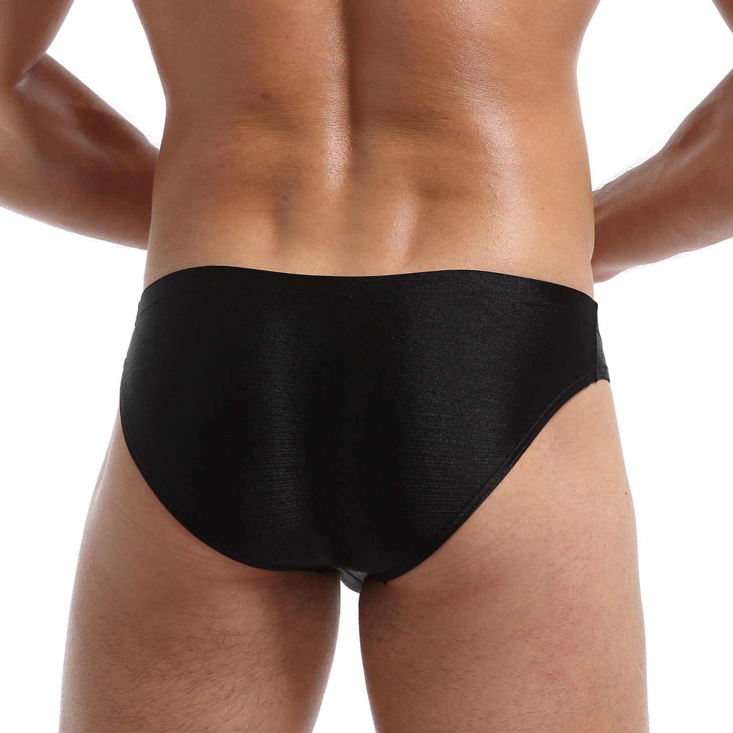 JCSTK - Mens Soft and Silky Comfortable Poly Bikini Brief Black