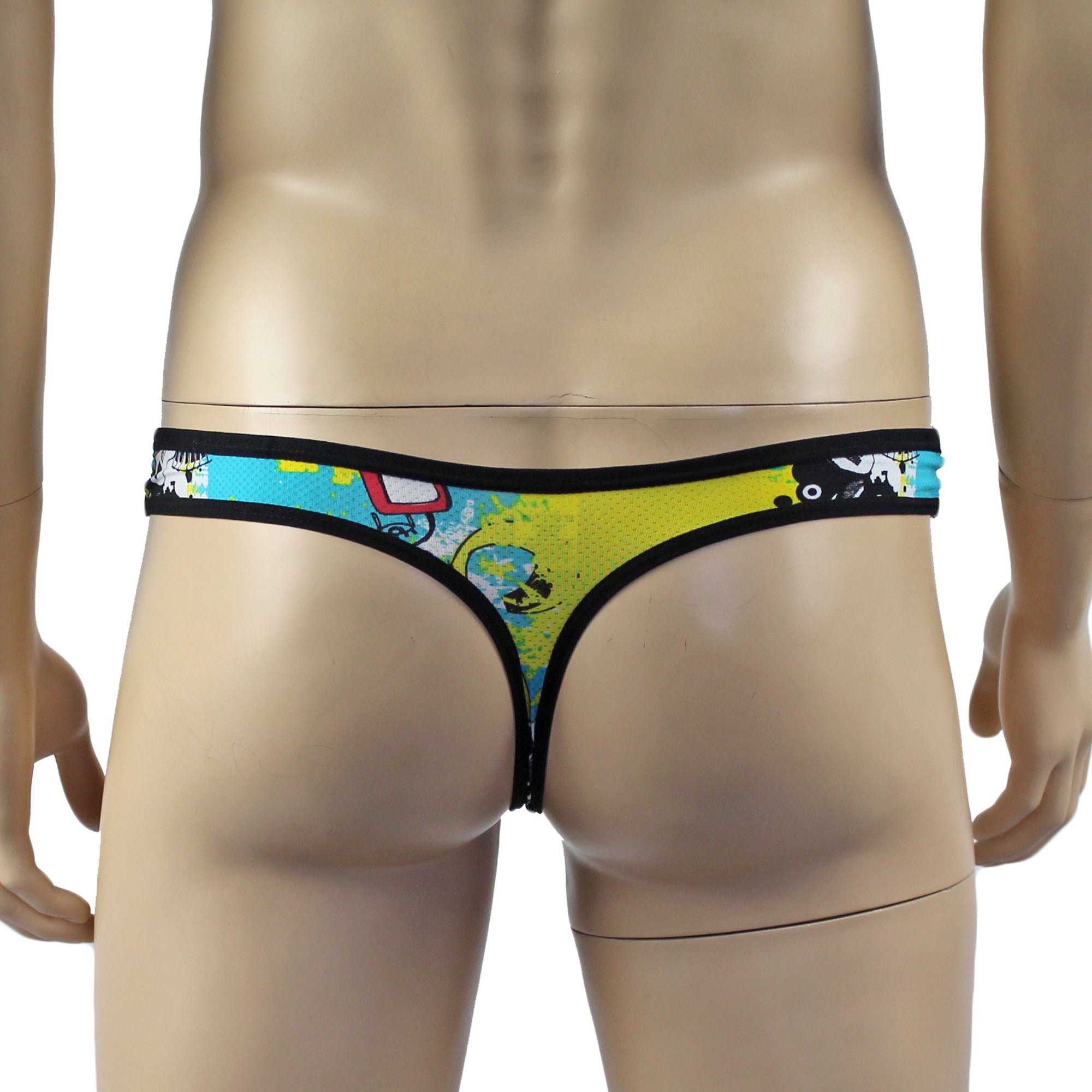 JCSTK - Mens Sexy Silky Poly Music Cartoon G string Thong