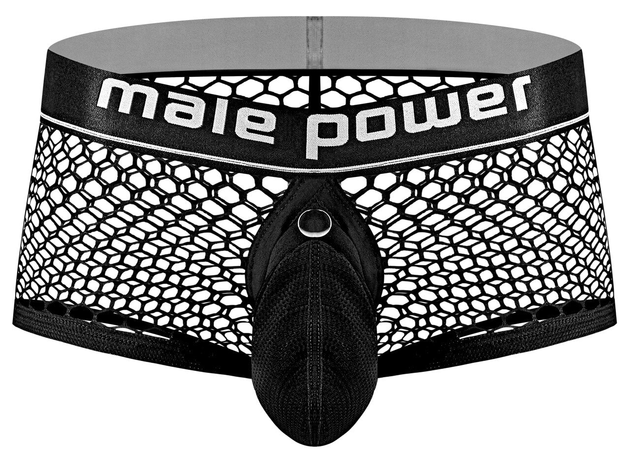 Mens Male Power Ring Boxer Shorts Black