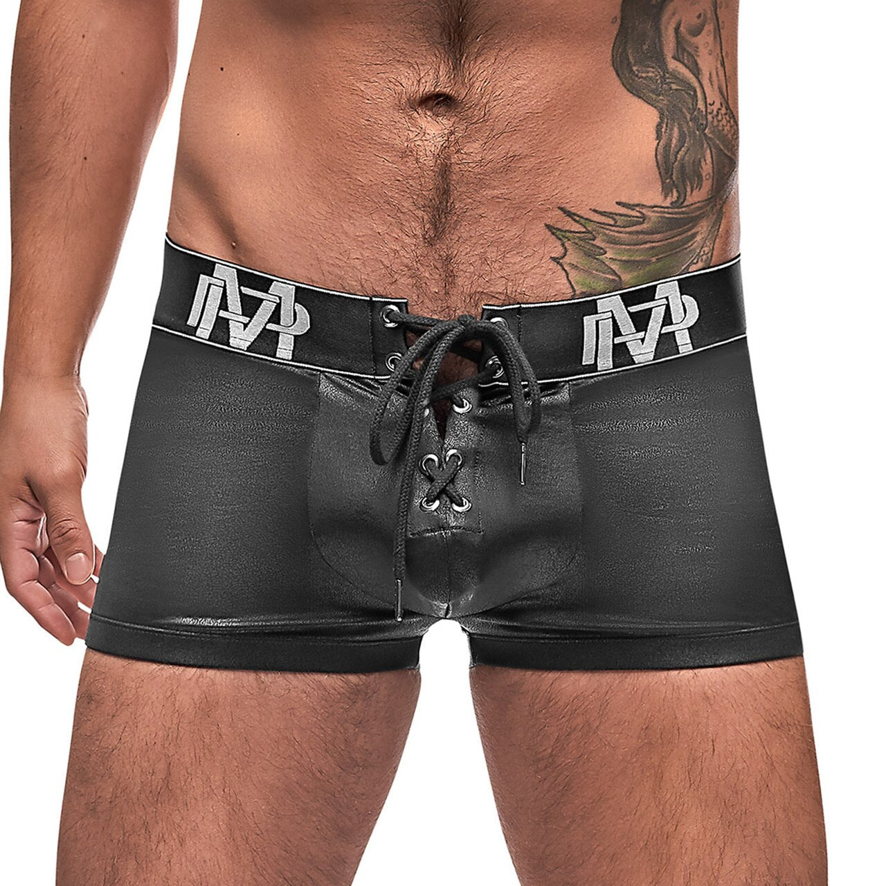 Mens Black Ice Lace Up Shorts