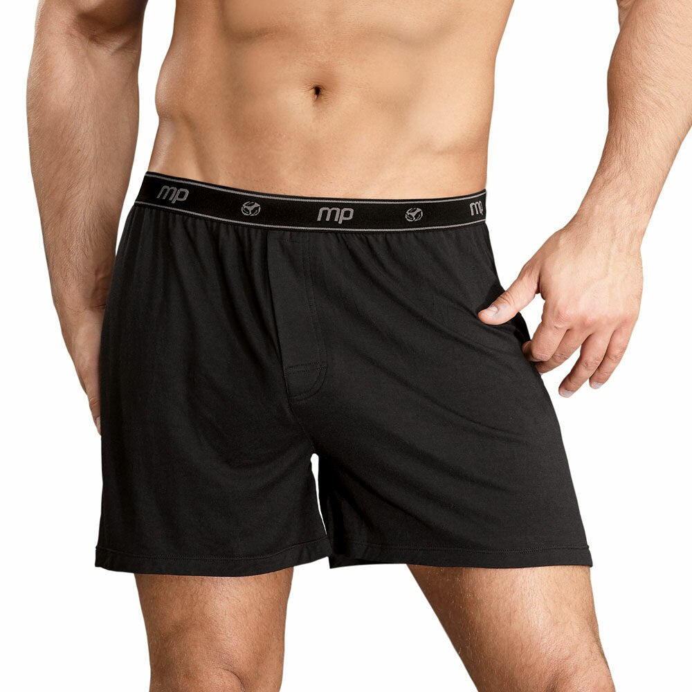 Mens Bamboo Boxer Shorts Black