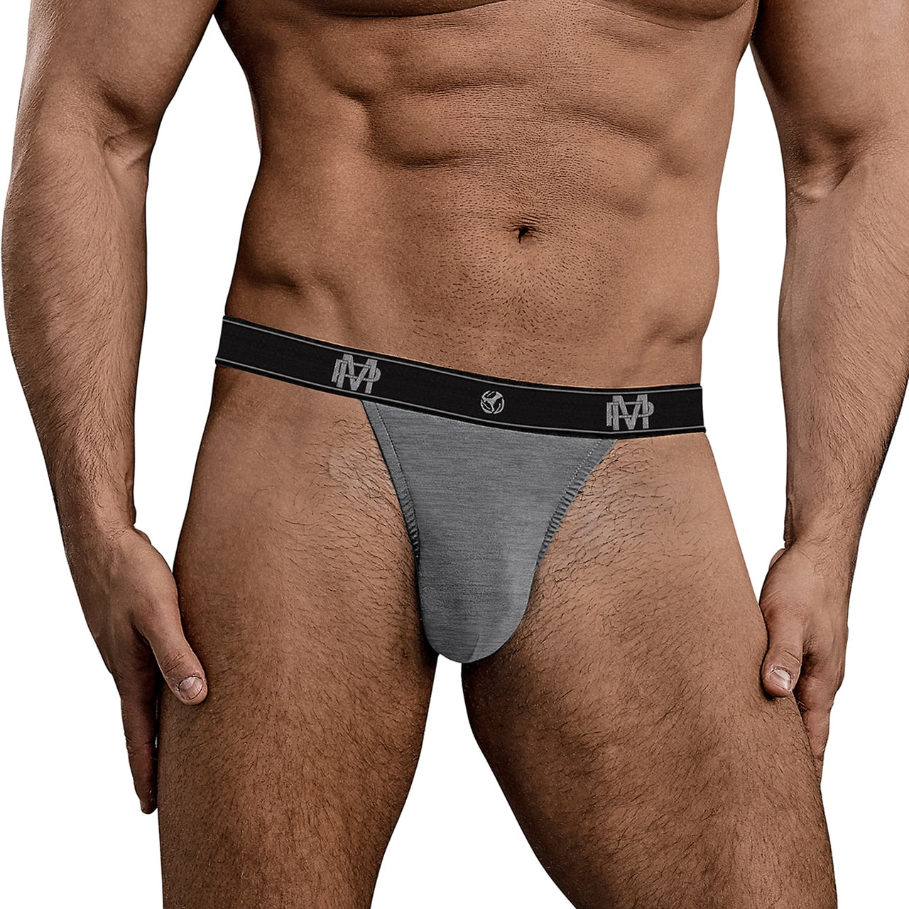 Mens Bamboo Underwear Micro Thong Grey