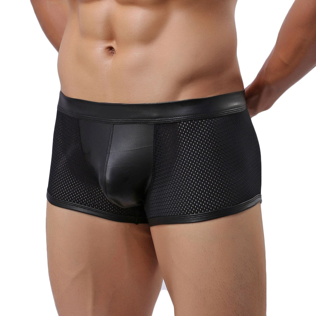 Mens Wetlook and Stretch Net Boxer Shorts