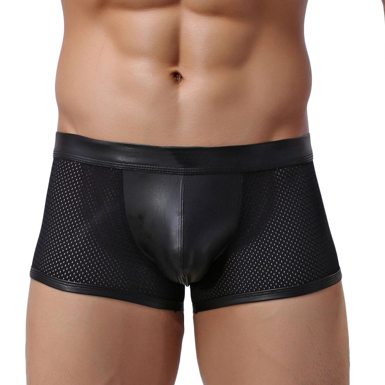 Mens Wetlook and Stretch Net Boxer Shorts