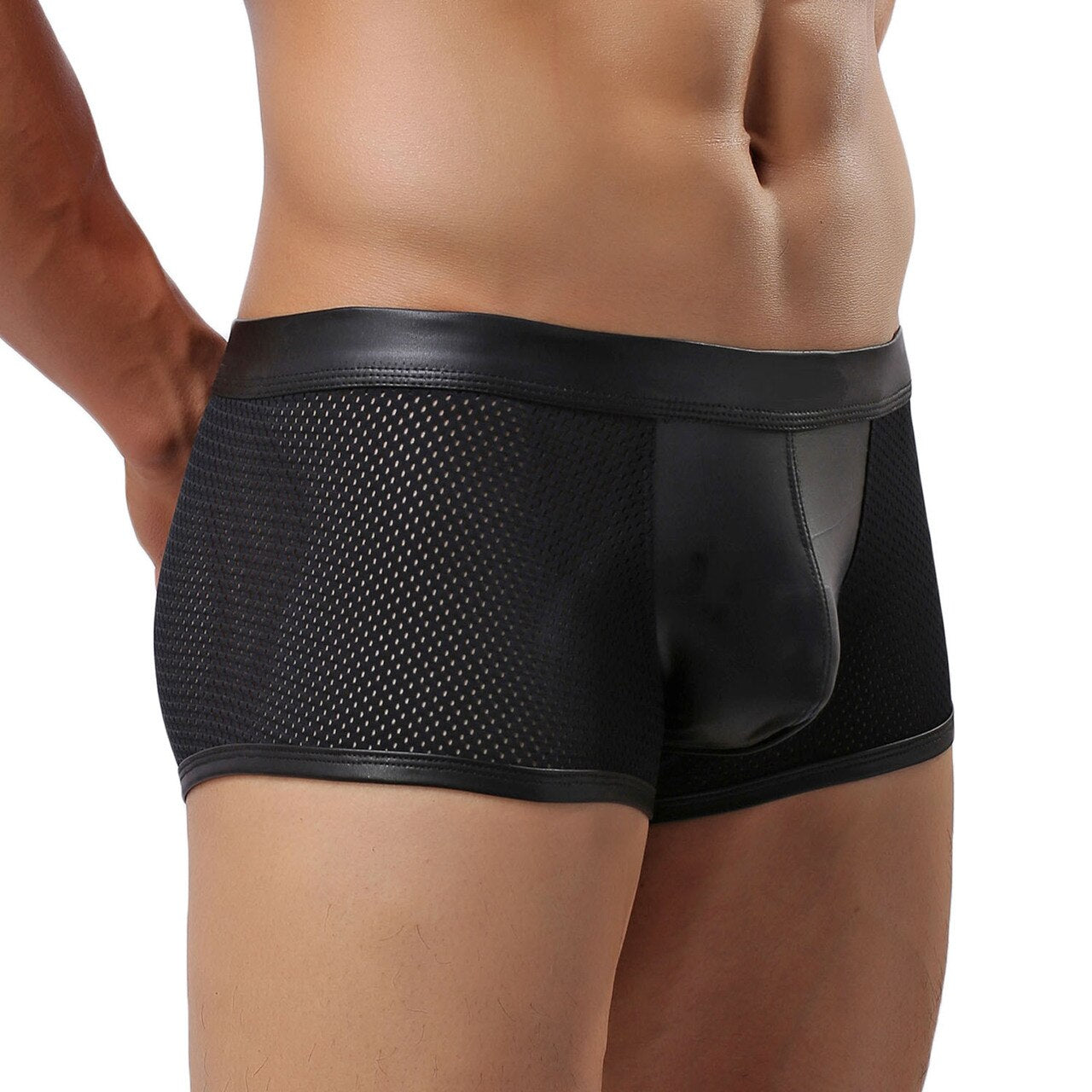 Mens Wetlook and Stretch Net Boxer Shorts