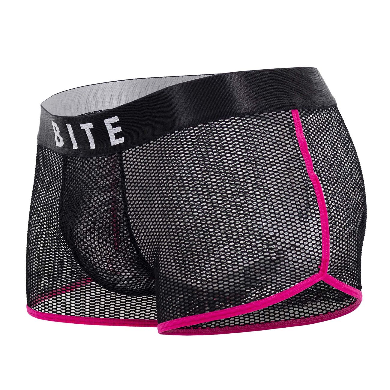 BiteWear BW2023107 Bright Kumquat Trunks Black Fuchsia